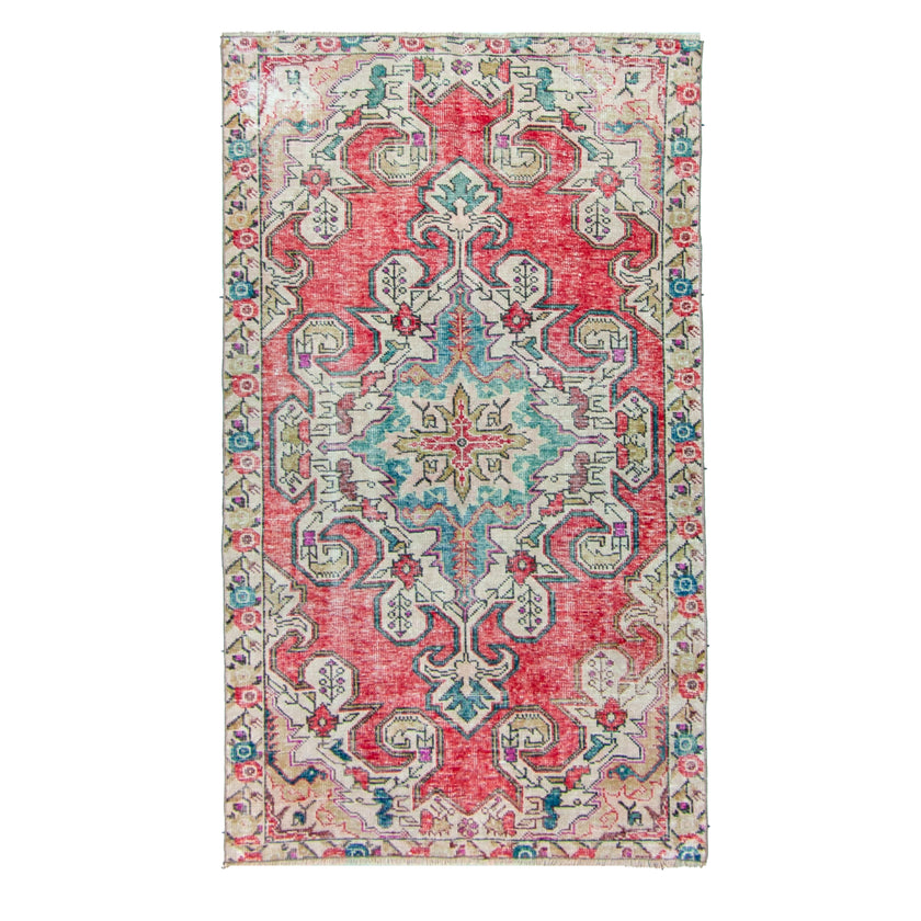 6892 Handwoven Vintage Rug 4'4x7