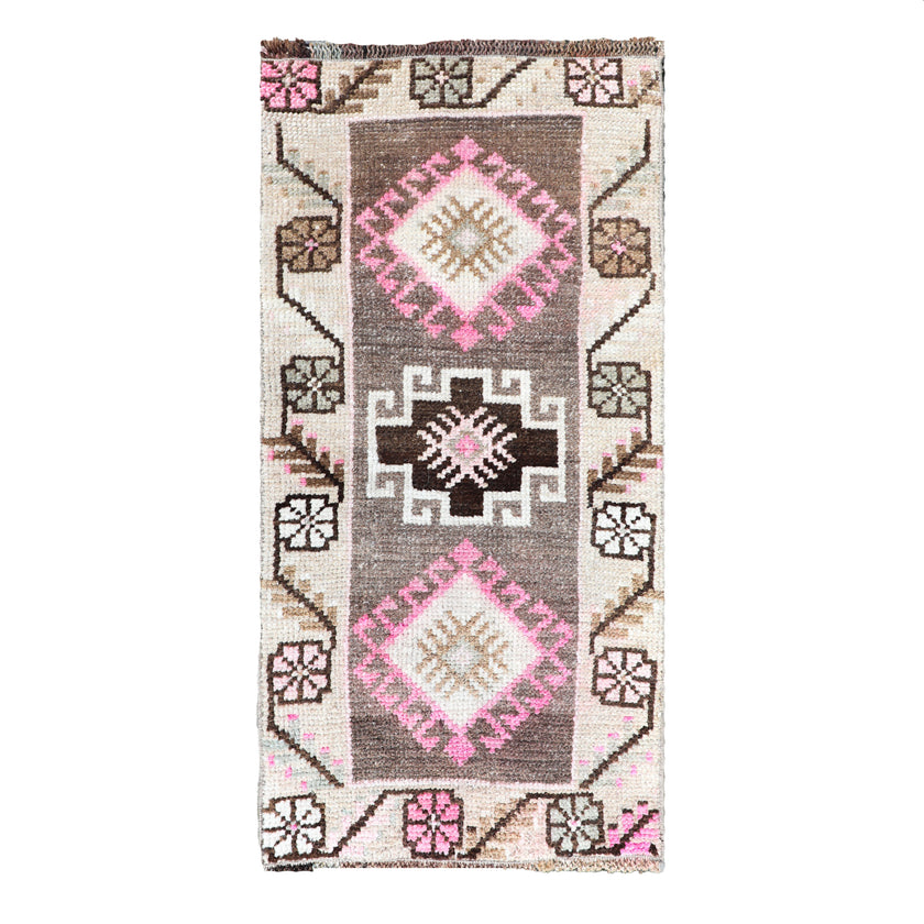 ZM234 Handwoven Vintage Rug 1’4x2'6