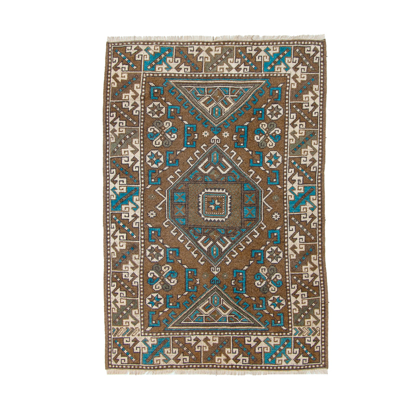 5046 Handwoven Vintage Rug 4'2x6