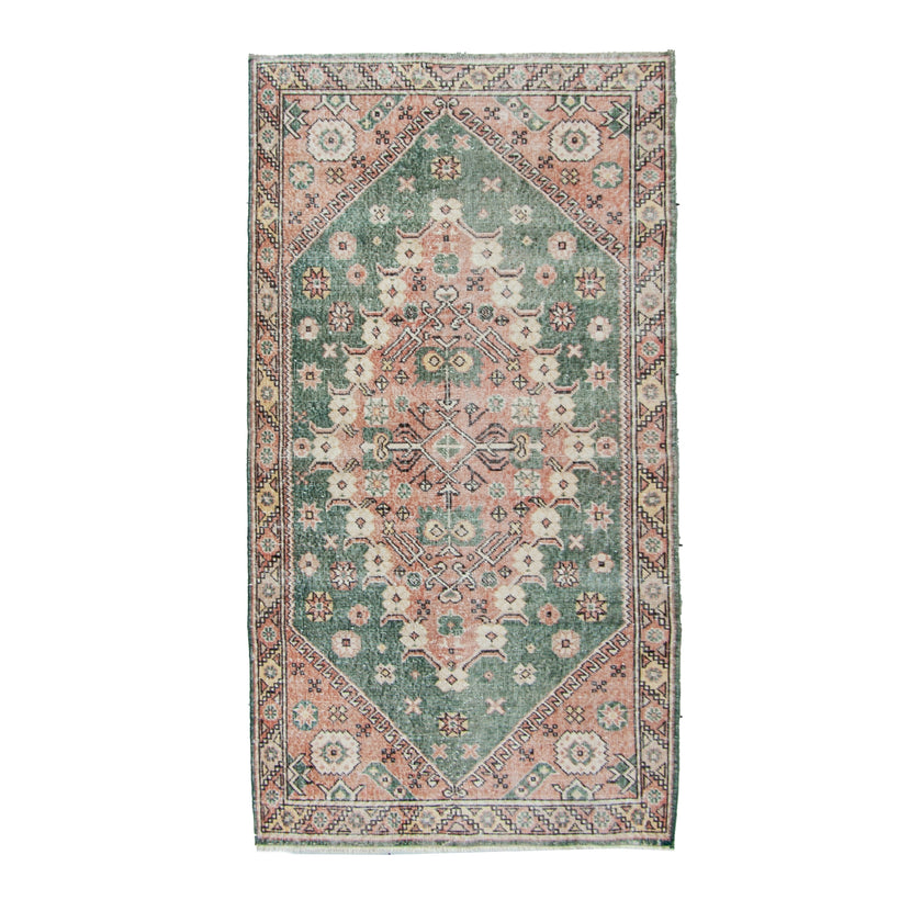 6326 Handwoven Vintage Rug 3'10x7