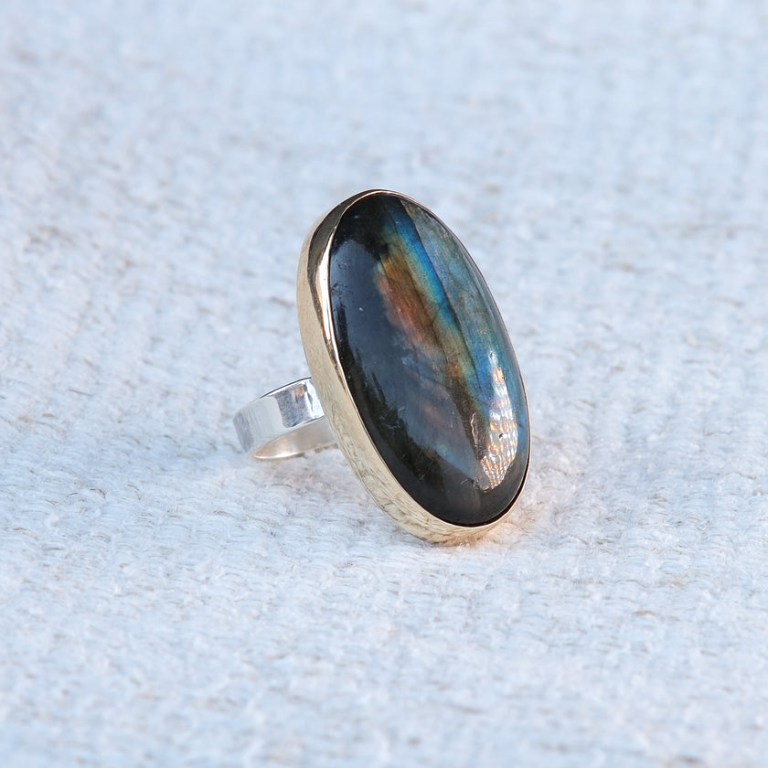 Handmade Labradorite Ring 100