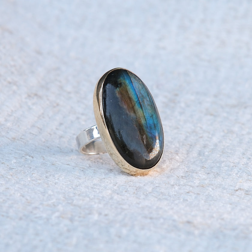 Handmade Labradorite Ring 100