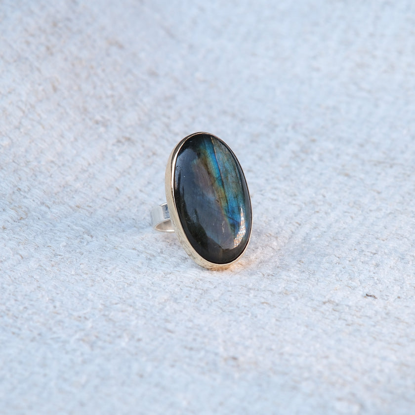 Handmade Labradorite Ring 100
