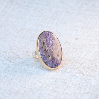 Handmade Charorite Ring 104