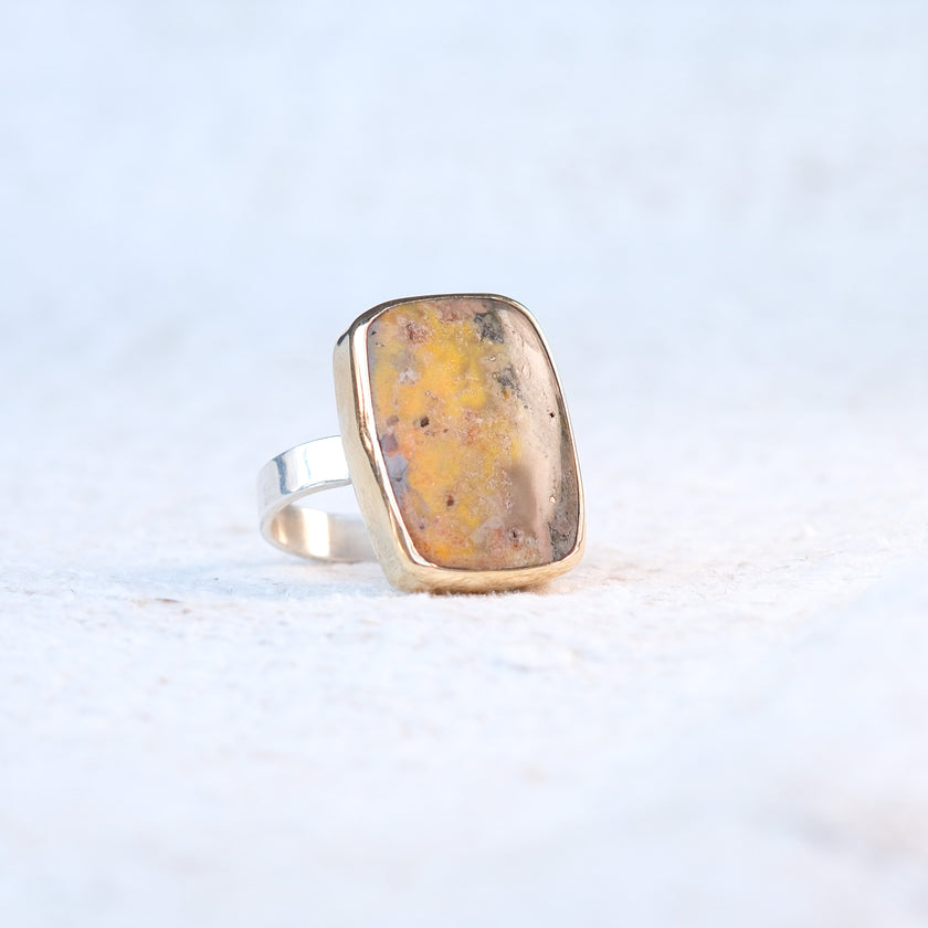 Handmade Bumblebee Jasper Ring 107
