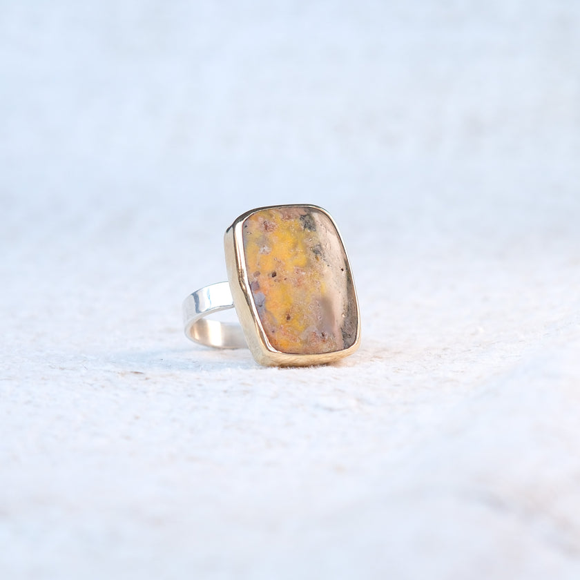 Handmade Bumblebee Jasper Ring 107