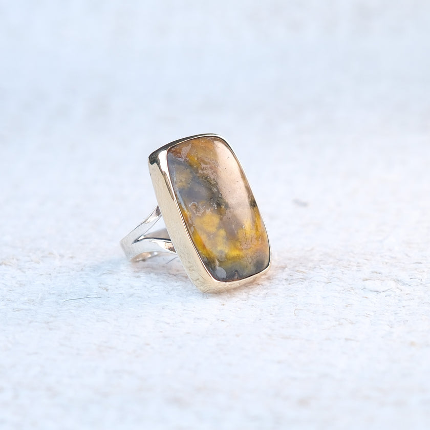 Handmade Bumblebee Jasper Ring 126