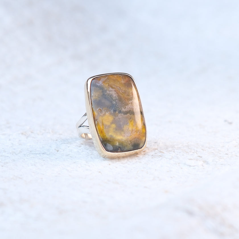 Handmade Bumblebee Jasper Ring 126