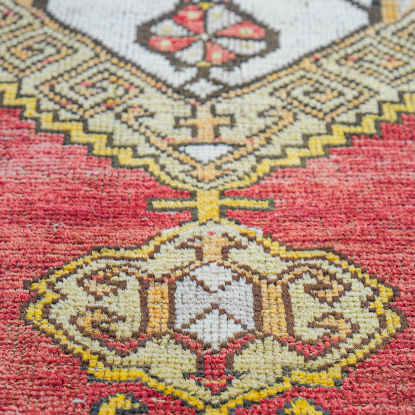 13996 Handwoven Vintage Rug 4x10’6