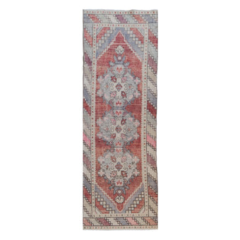 14168 Handwoven Vintage Rug 3x8’7