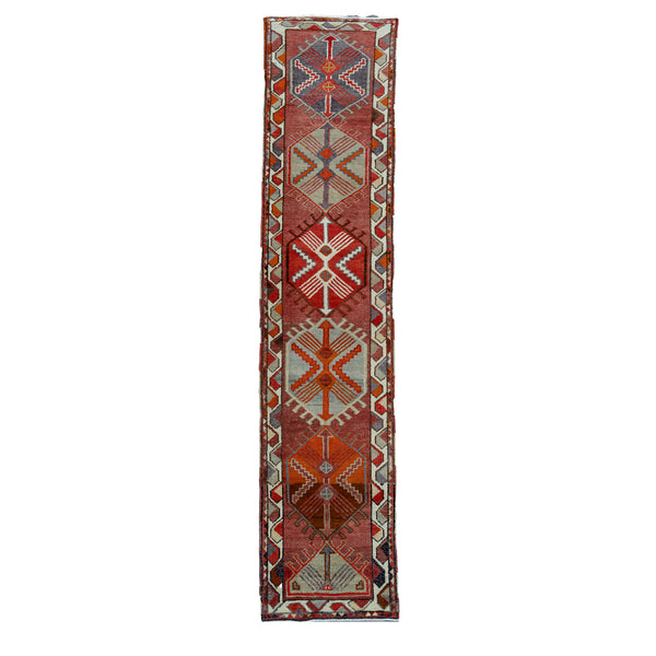 14245 Handwoven Vintage Rug 2’9x12'6