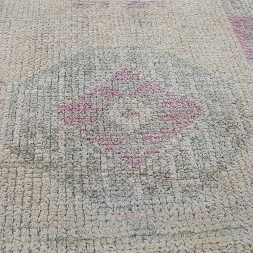 15389 Handwoven Vintage Rug 2’6x10’10