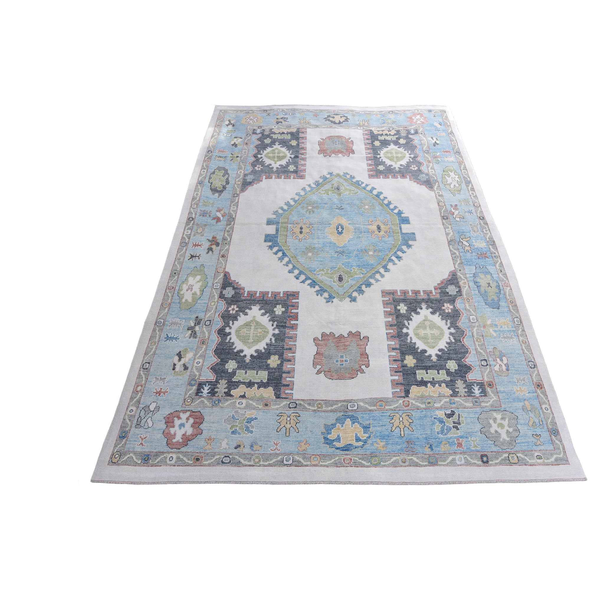 acohug＊ Oushak rug メダリオン　トルコラグ　86×58 Large Oushak Rug,6,6