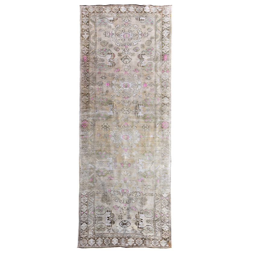 17345 Handwoven Vintage Rug 4 x 10’11