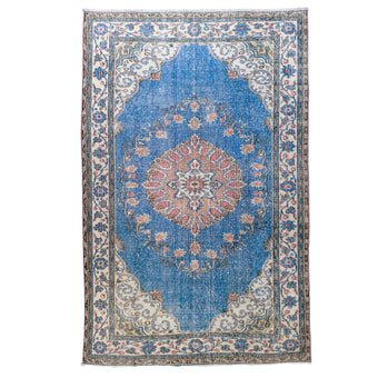 3758 Handwoven Vintage Rug 7'3x9'6
