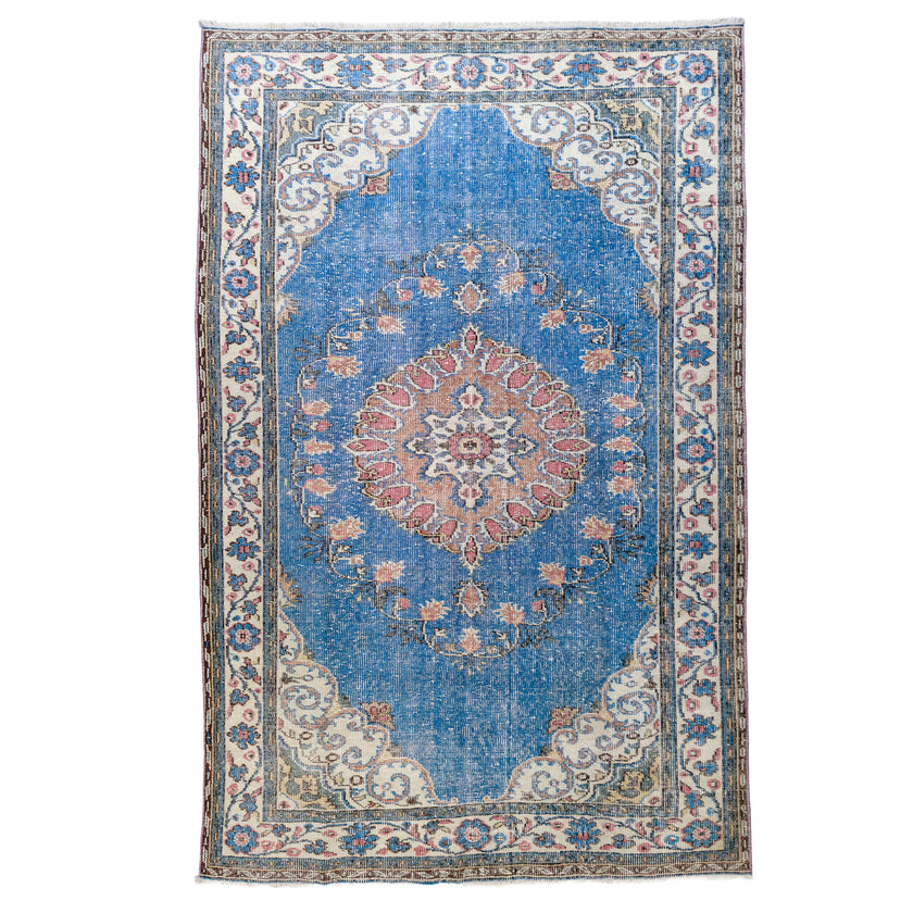 3758 Handwoven Vintage Rug 7'3x9'6