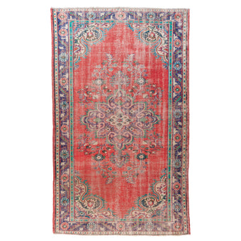 3870 Handwoven Vintage Rug 6'2 x 10'2