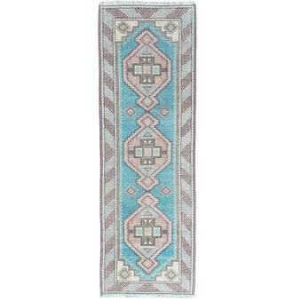 4506 Handwoven Vintage Rug 3'3 x 9'9