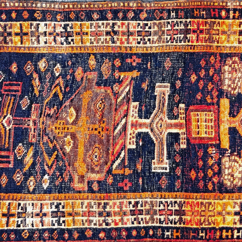 56792 Handwoven Vintage Rug 3’3 x 11’1