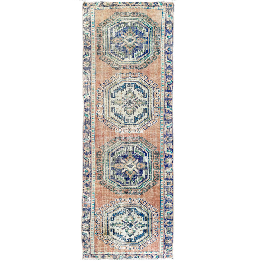 56903 Handwoven Vintage Rug 3’9 x 11