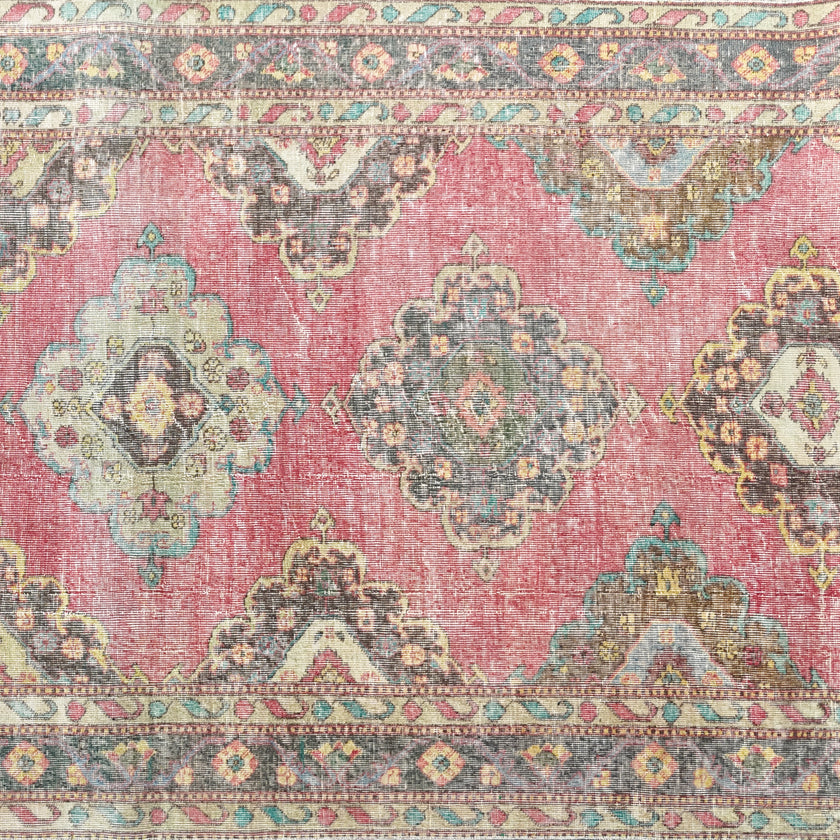 6032 Handwoven Vintage Rug 4'9 x 10'11