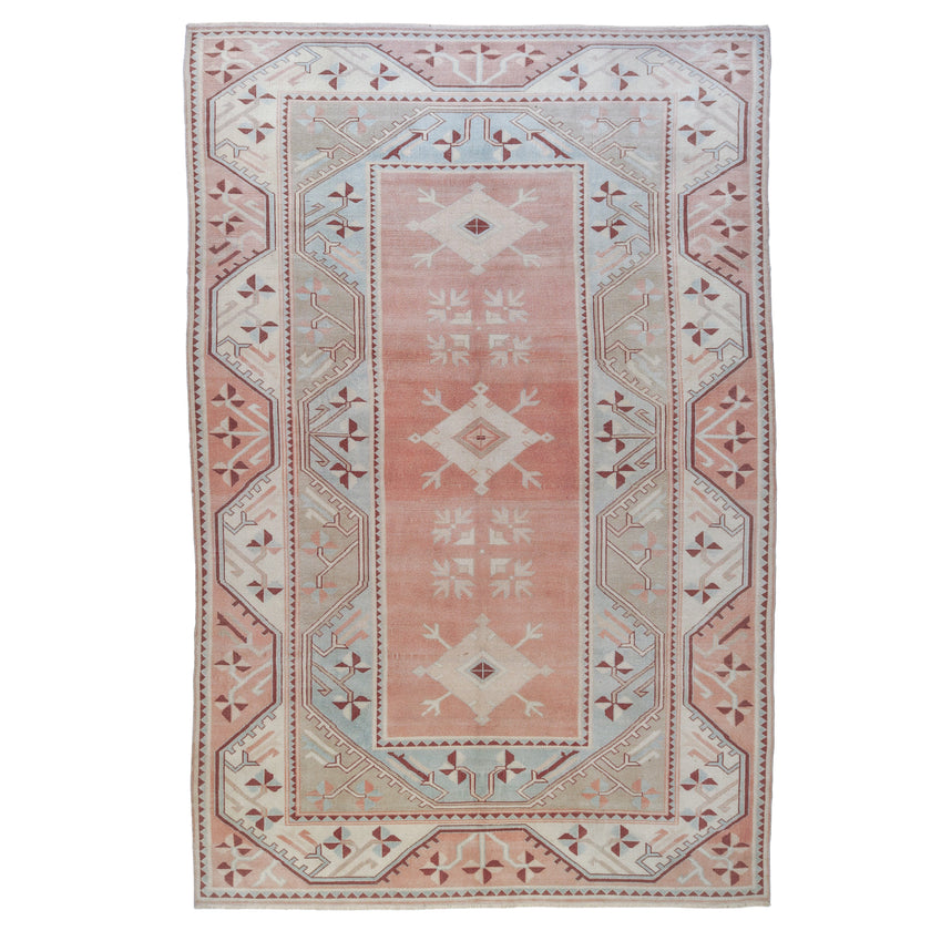 6039 Handwoven Vintage Rug 6'3 x 9'7