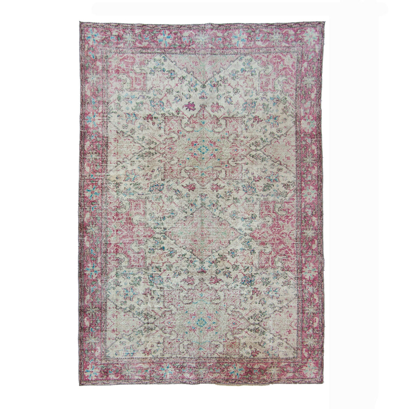 6886 Handwoven Vintage Rug 6'6x9'5