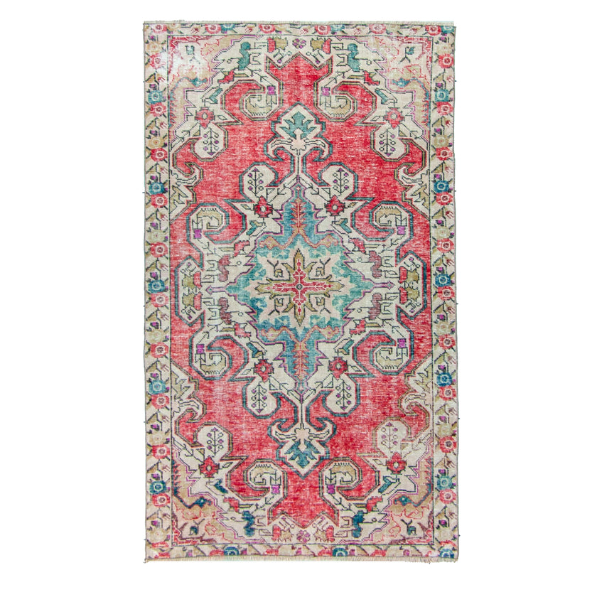 6892 Handwoven Vintage Rug 4'4x7