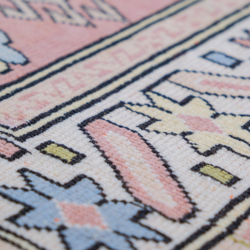 6970 Handwoven Vintage Rug 3'3x3'3