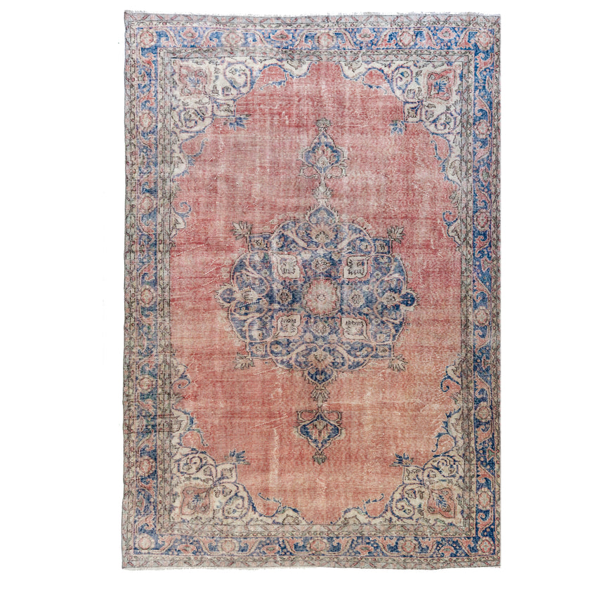 ALI500 Handwoven Vintage Rug 6'11 x 10’1