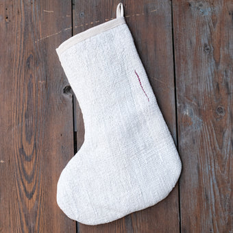 No. 301 Christmas Vintage Hemp Stocking One-of-a-Kind