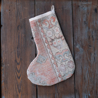 No. 265 Christmas Vintage Rug Stocking One-of-a-Kind