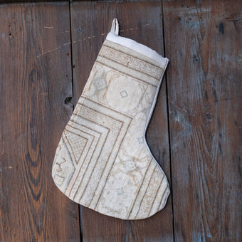 No. 291 Christmas Vintage Rug Stocking One-of-a-Kind