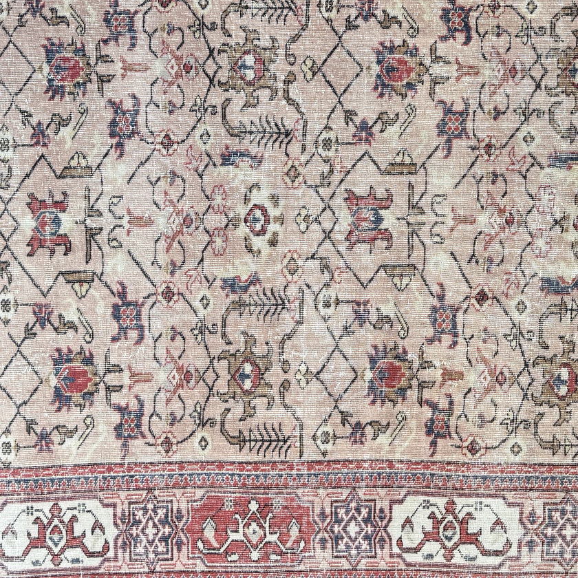 3547 Handwoven Vintage Rug 5'1x9