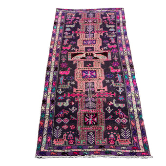 MA54 Handwoven Vintage Rug 3'7x9'10