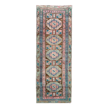 MA56 Handwoven Vintage Rug 3'1x9'3
