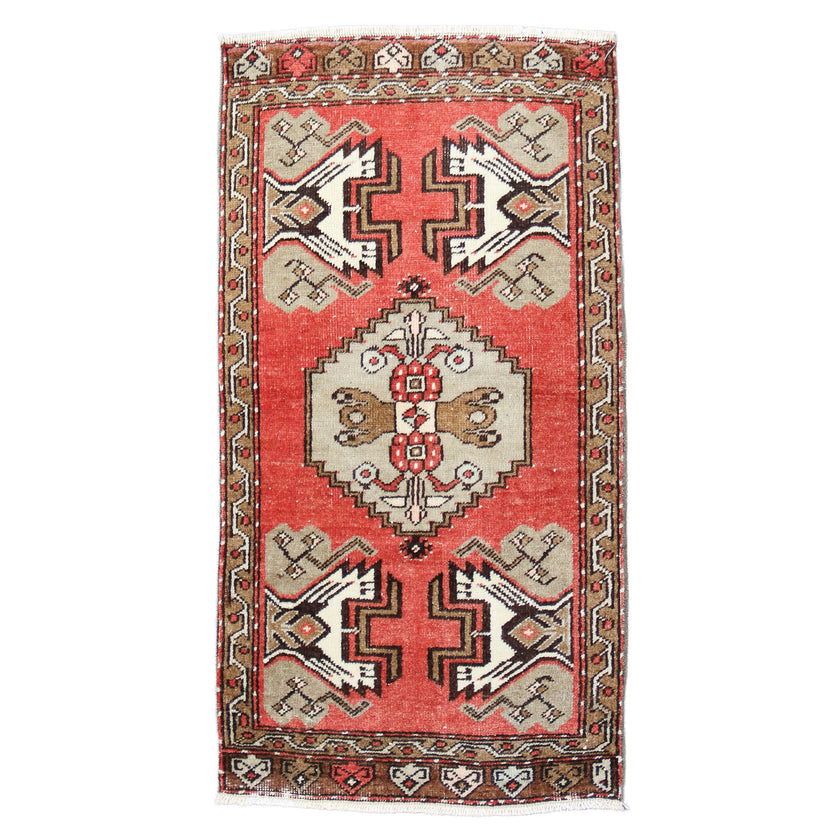 MB274 Handwoven Vintage Rug 1'7 x 3