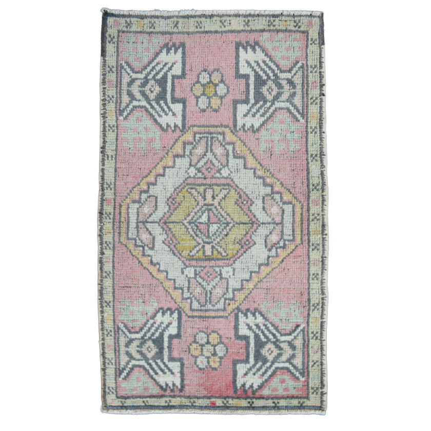 MB288 Handwoven Vintage Rug 1'10 x 3’2
