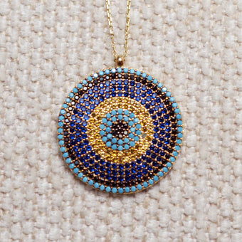 14K Gold Evil Eye Necklace 03