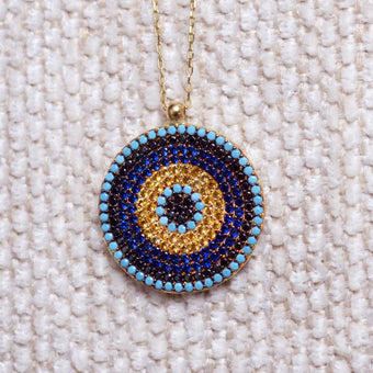 14K Gold Evil Eye Necklace 05