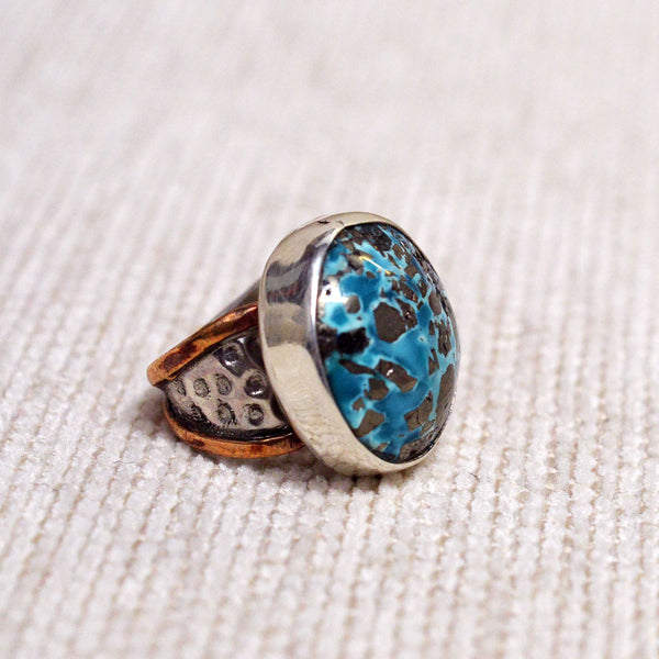 Handmade Silver & Turquoise Ring 13