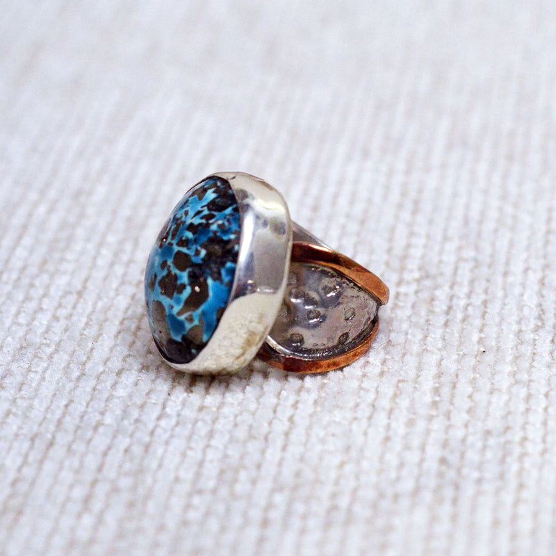 Handmade Silver & Turquoise Ring 13