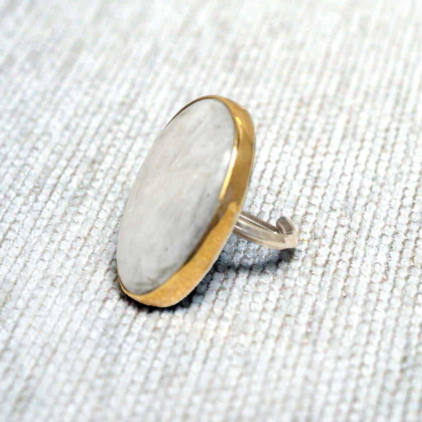 Handmade Silver & Moonstone Ring 17