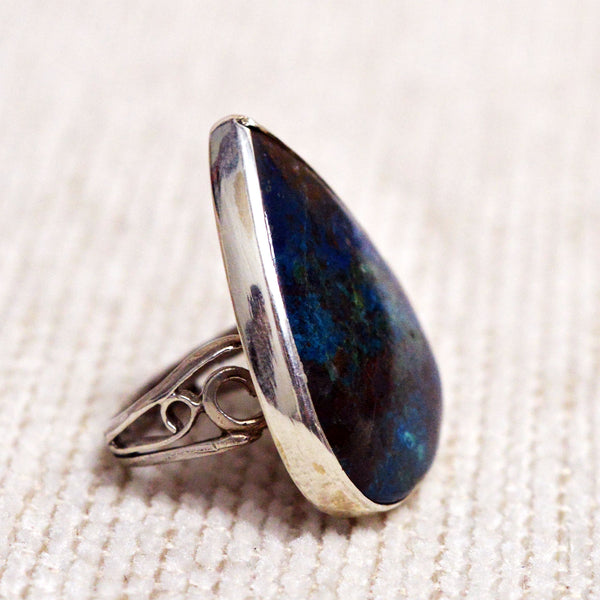 Handmade Silver & Azurite Ring 03
