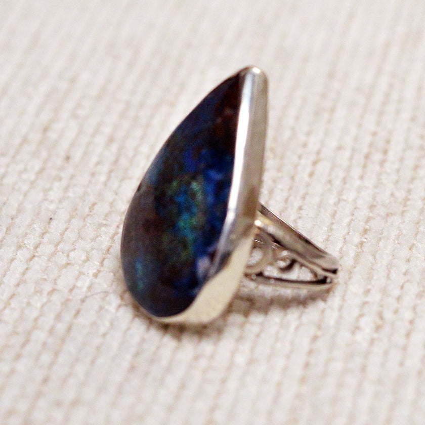 Handmade Silver & Azurite Ring 03