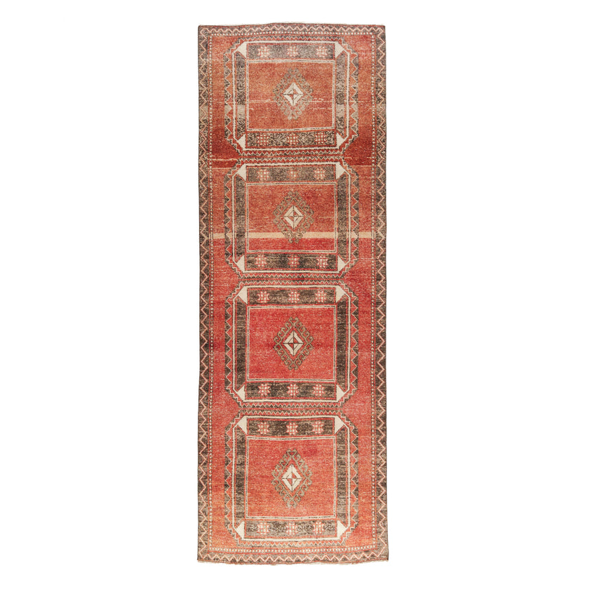 Z1020 Handwoven Vintage Rug 3'10 x 11