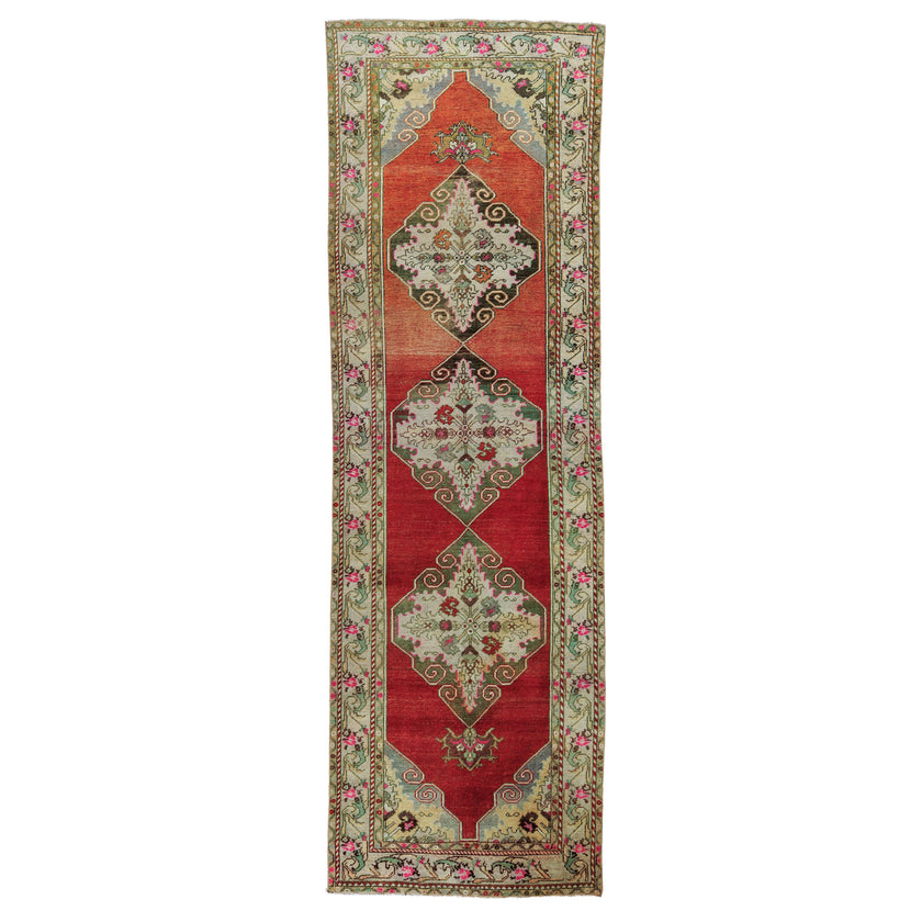 Z1026 Handwoven Vintage Rug 3’4 x 10’9