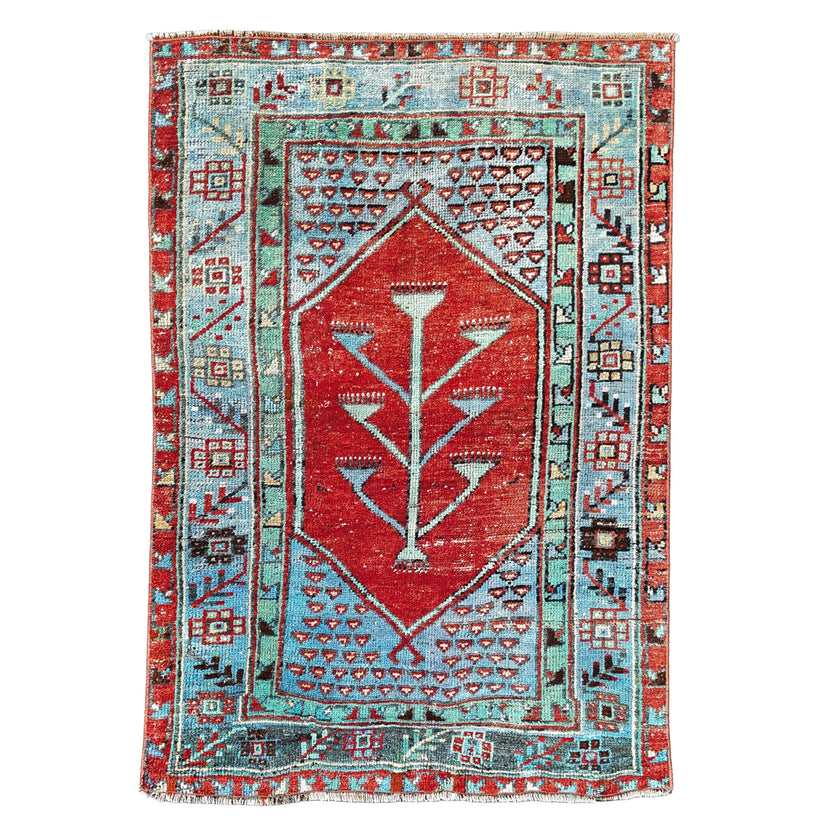 Z1039 Handwoven Vintage Rug 2’11 x 4’3