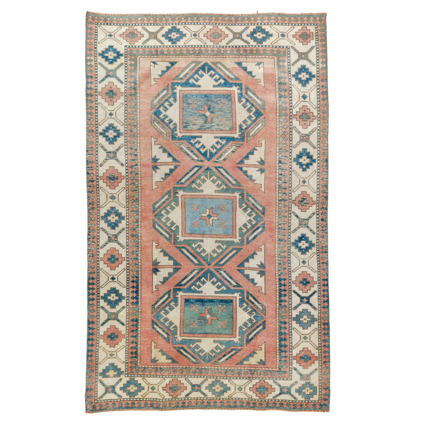 Z1071 Handwoven Vintage Rug 4’6 x 7’3