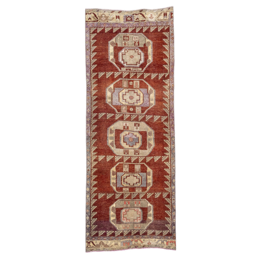 Z118 Handwoven Vintage Rug 3'4 x 8’11